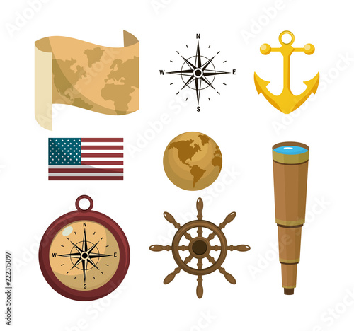 Set of travel icons