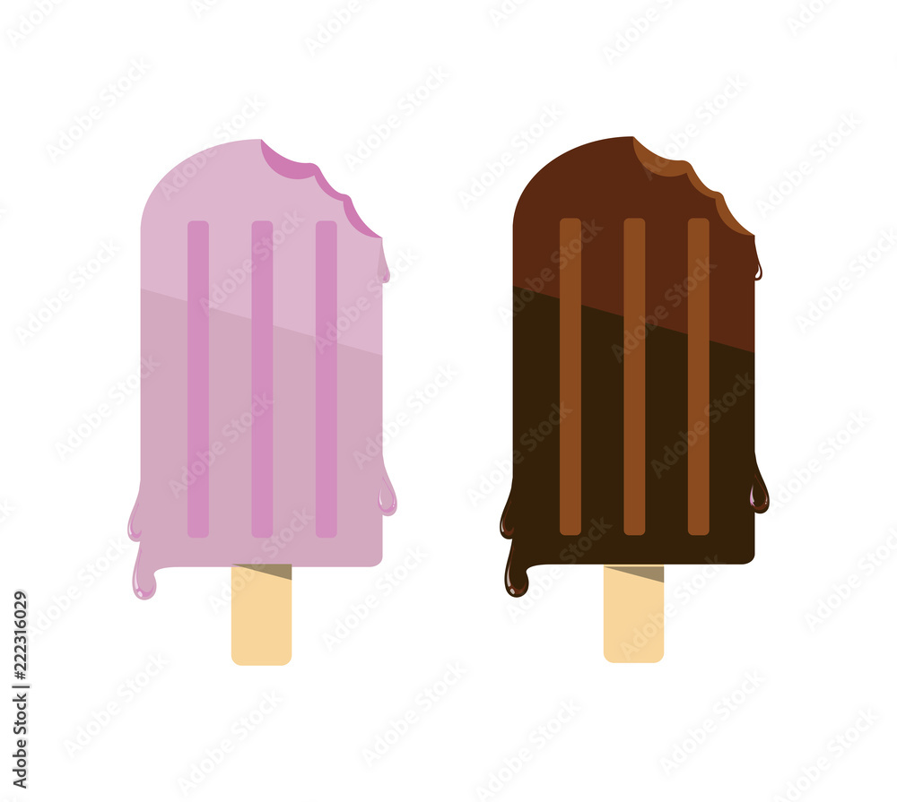 Vector of melt ice cream Stock Vector | Adobe Stock
