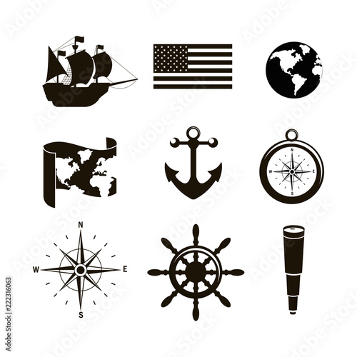 Set of travel icons