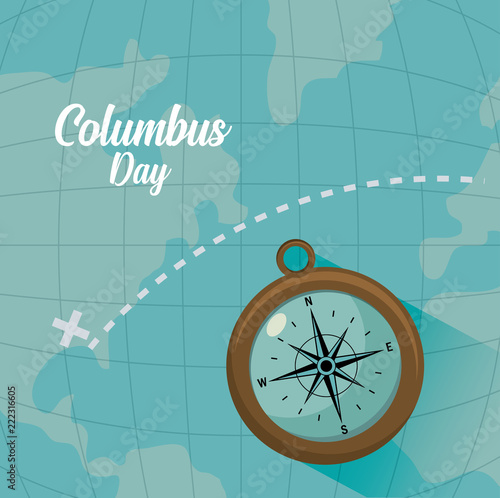 Happy columbus day card