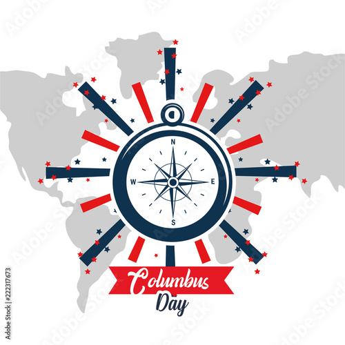 Happy columbus day card