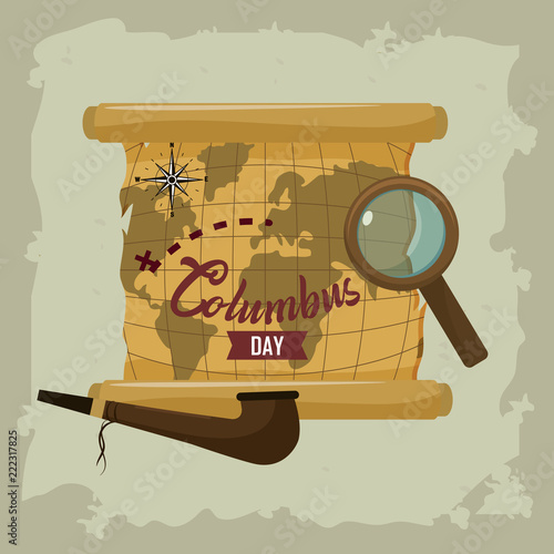 Happy columbus day card