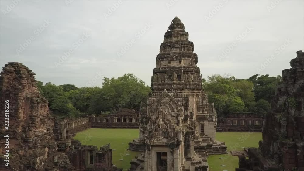 Khmer temples 4k drone shot Pigeon flying near this ancient site. Khmer temples 4k drone shot Pigeon flying near this ancient site.