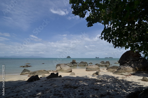 Beauty of Nature. Beach rock on the sunny day.