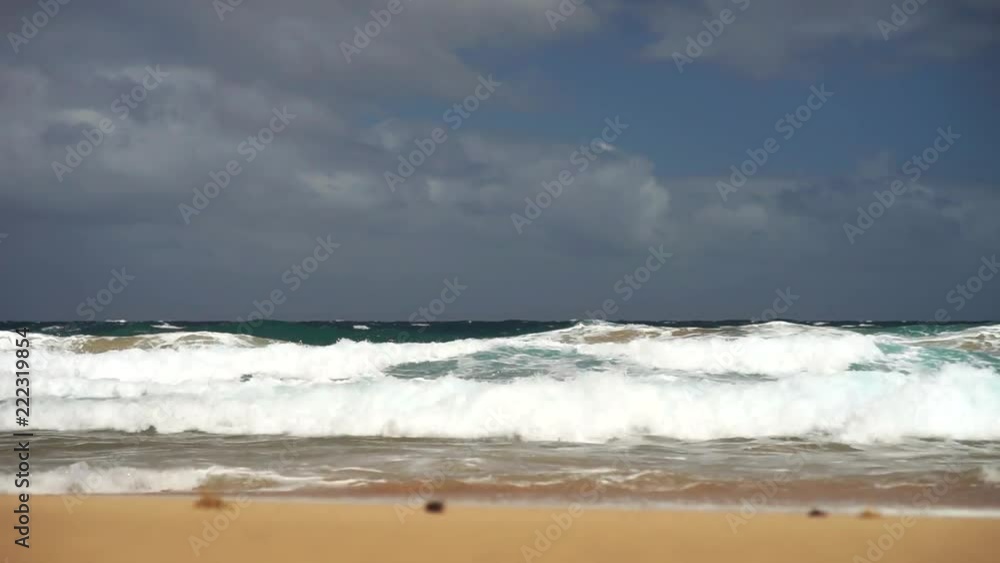 waves is coming on the beach with beautiful sand waves is coming on the beach with beautiful sand