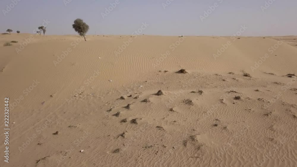 Arabian desert from above drone shot Arabian desert from above drone shot