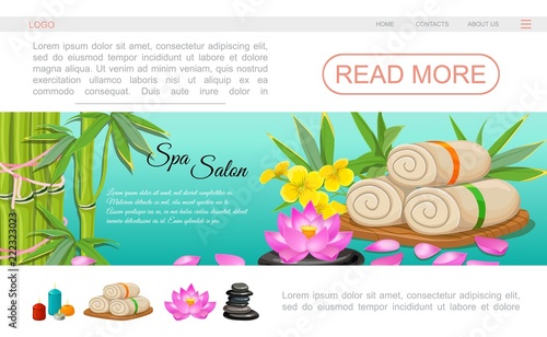 Flat Spa Salon Landing Page Template
