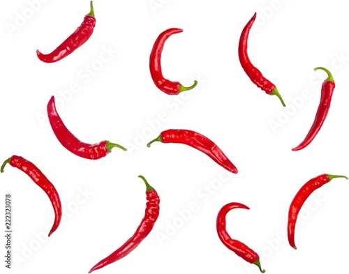 Hot red chili peppers