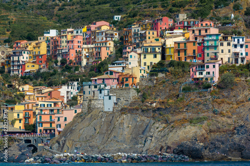 Manarola, unesco heritage, village on the sea in italy