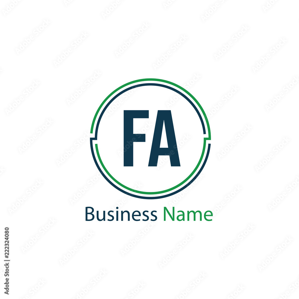 Initial Letter FA Logo Template Design Initial Letter FA Logo Template Design
