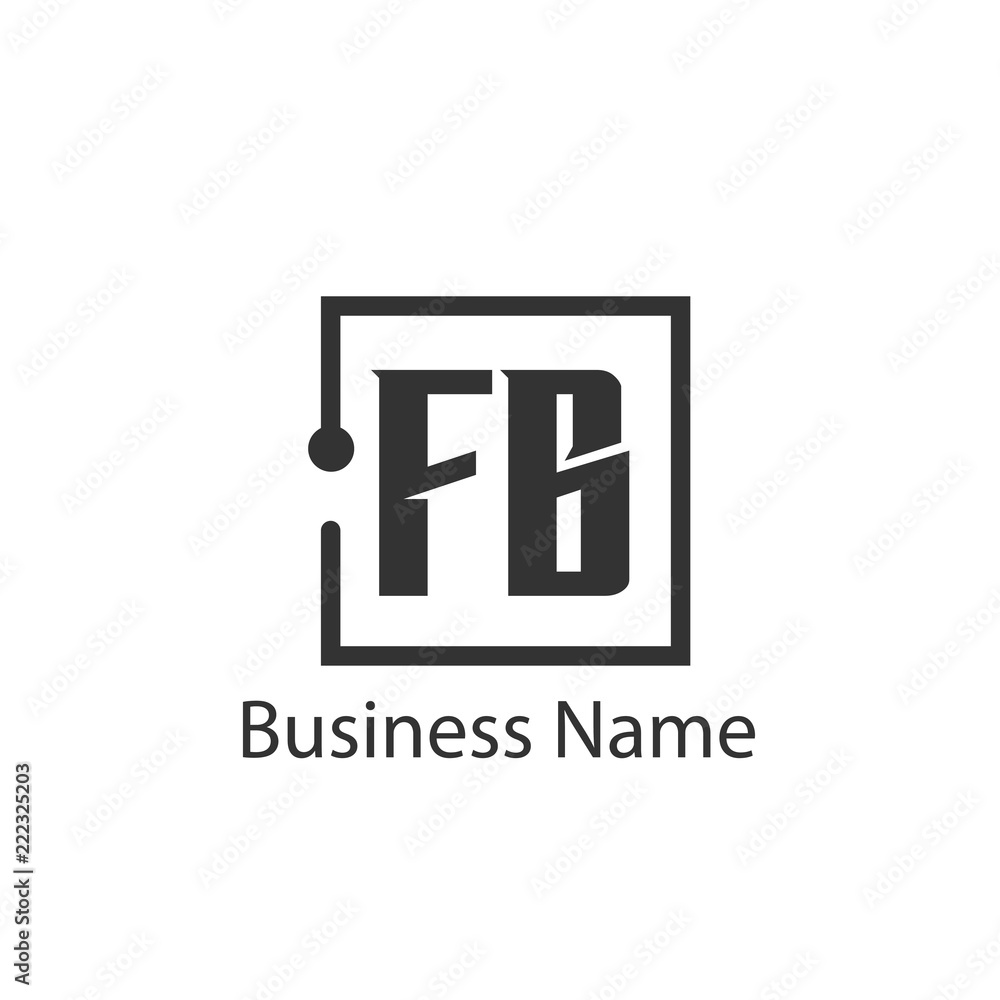 Obraz premium Initial Letter FB Logo Template Design