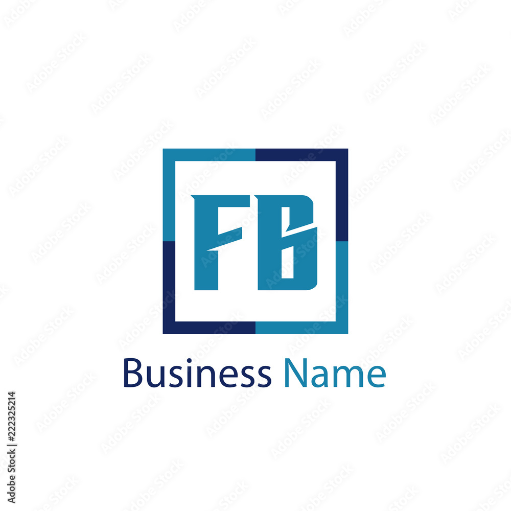 Fototapeta premium Initial Letter FB Logo Template Design