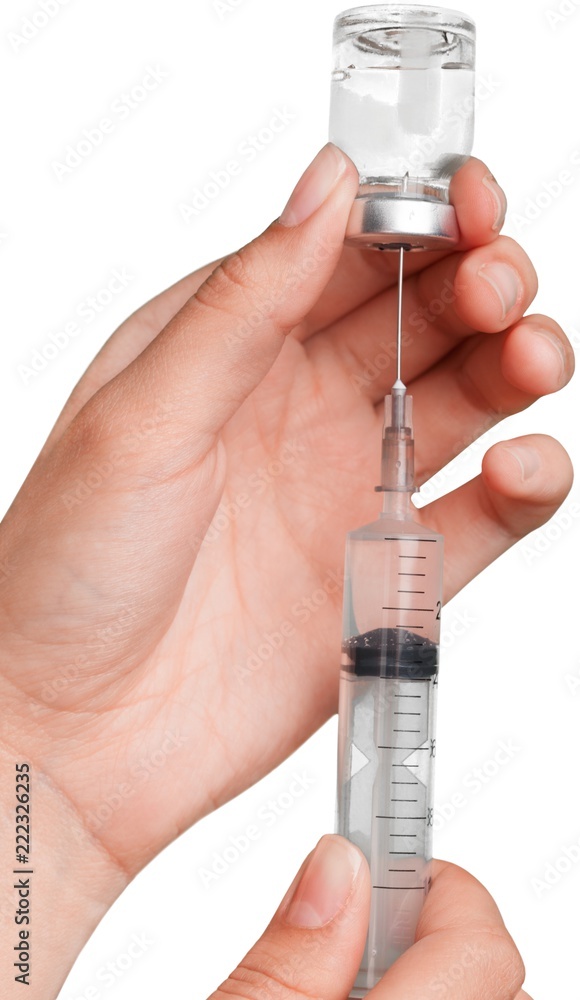 Close up of Syringe with Vial Close up of Syringe with Vial