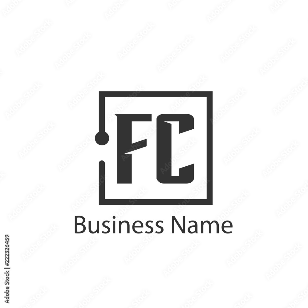 Initial Letter FC Logo Template Design Initial Letter FC Logo Template Design