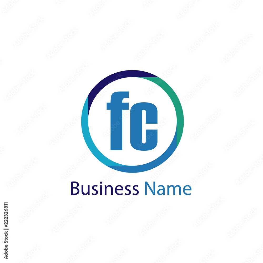 Initial Letter FC Logo Template Design Initial Letter FC Logo Template Design