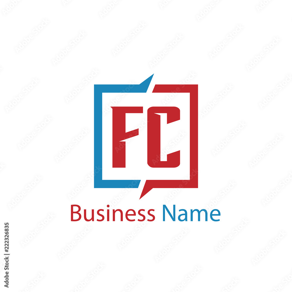 Initial Letter FC Logo Template Design Initial Letter FC Logo Template Design