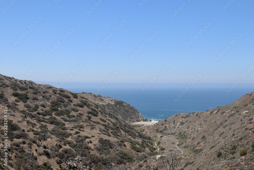 Catalina Island Landscape and Ocean view