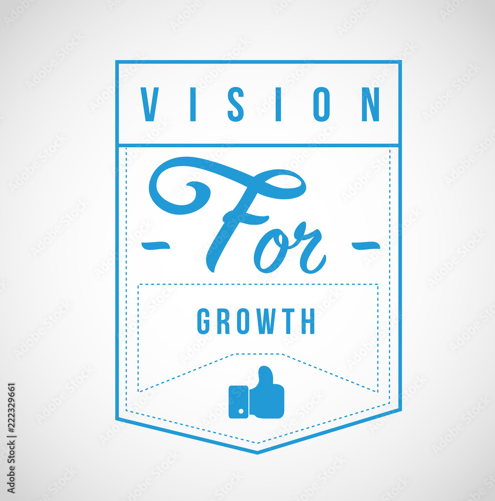 Vision for growth Modern stamp message