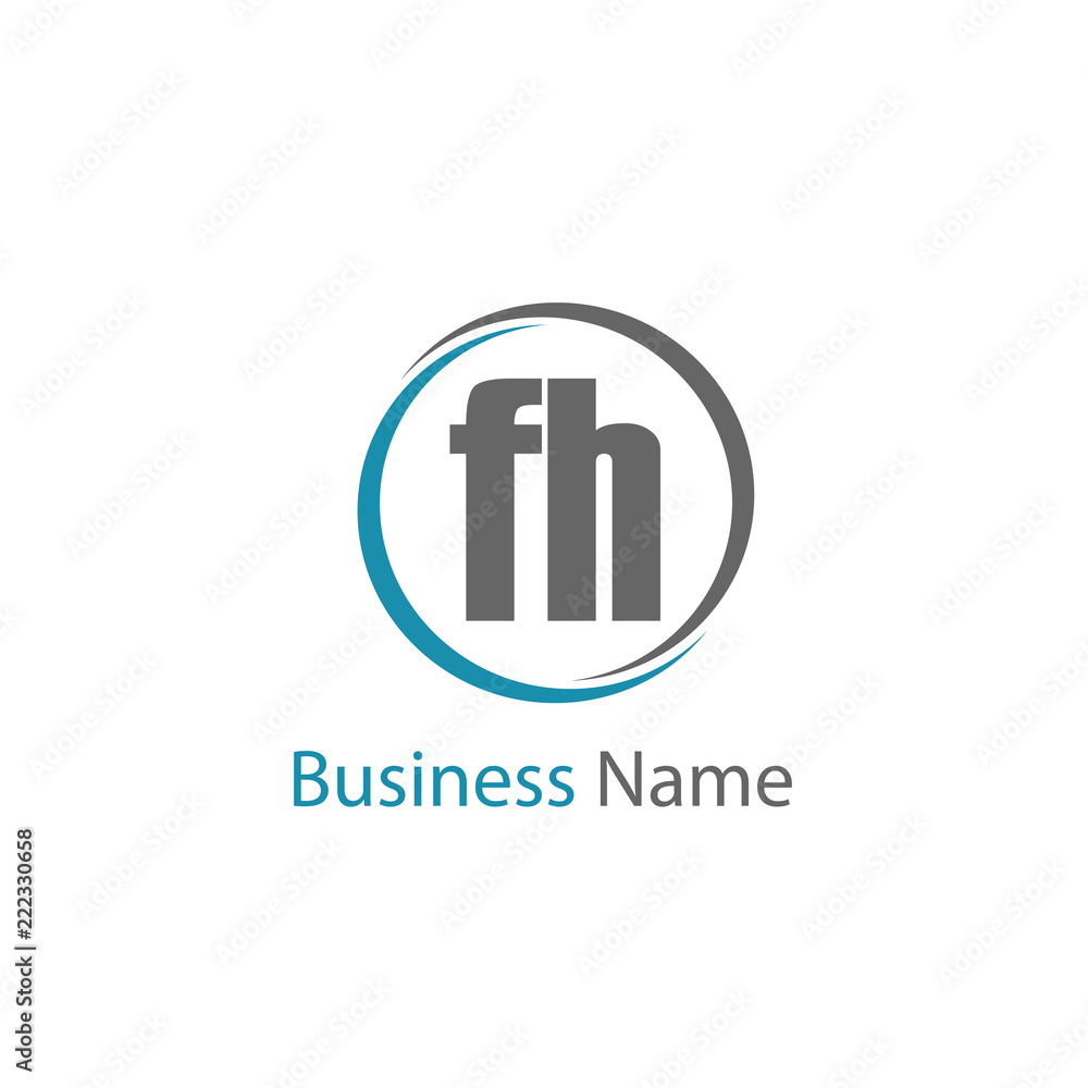 Initial Letter FH Logo Template Design Initial Letter FH Logo Template Design