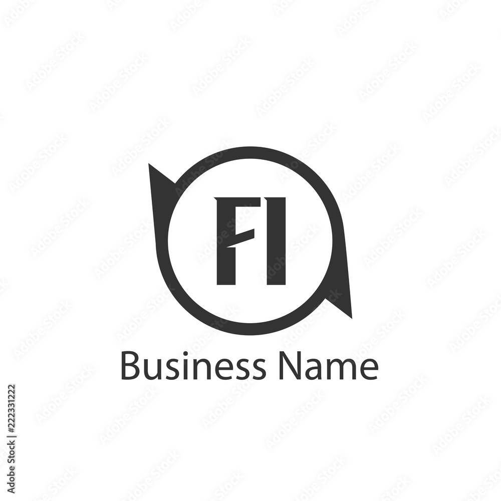 Initial Letter FI Logo Template Design Initial Letter FI Logo Template Design