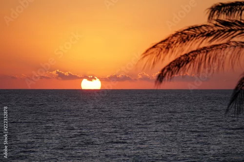 Obraz Zachód słońca w Isola delle Femmine, Palermo