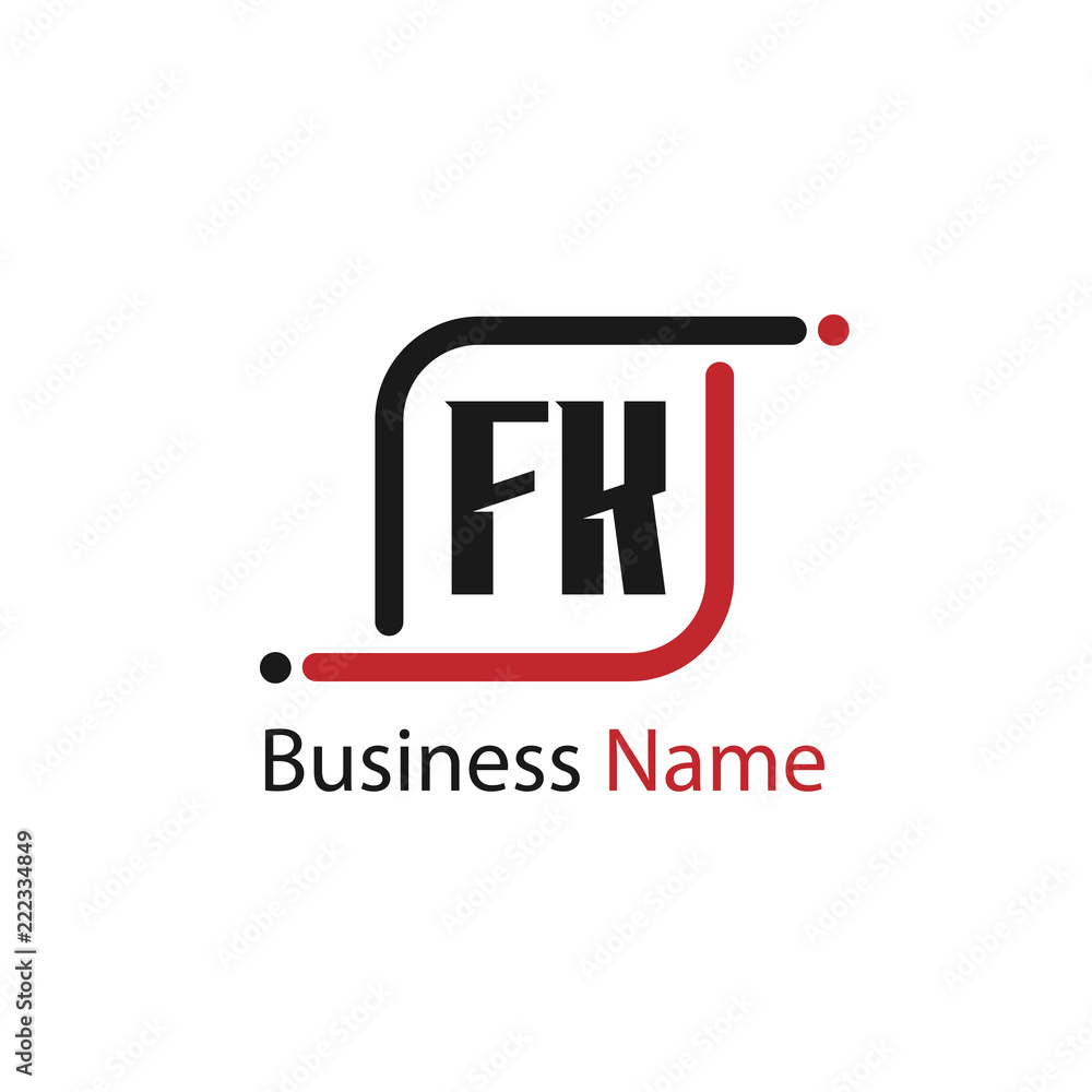 Initial Letter FK Logo Template Design Initial Letter FK Logo Template Design