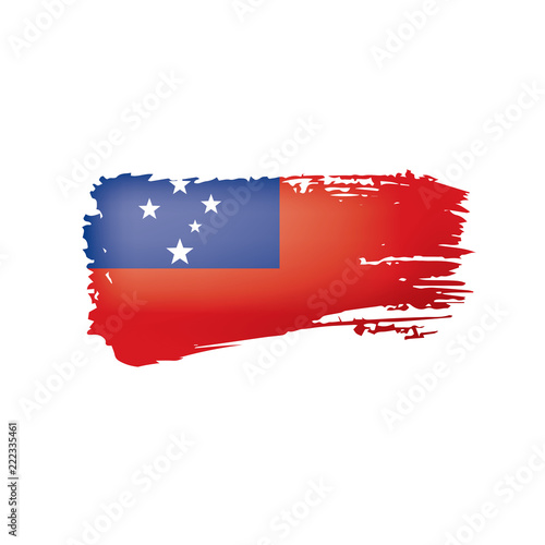 Samoa flag, vector illustration on a white background