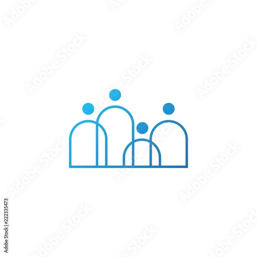 people family together human unity logo vector icon