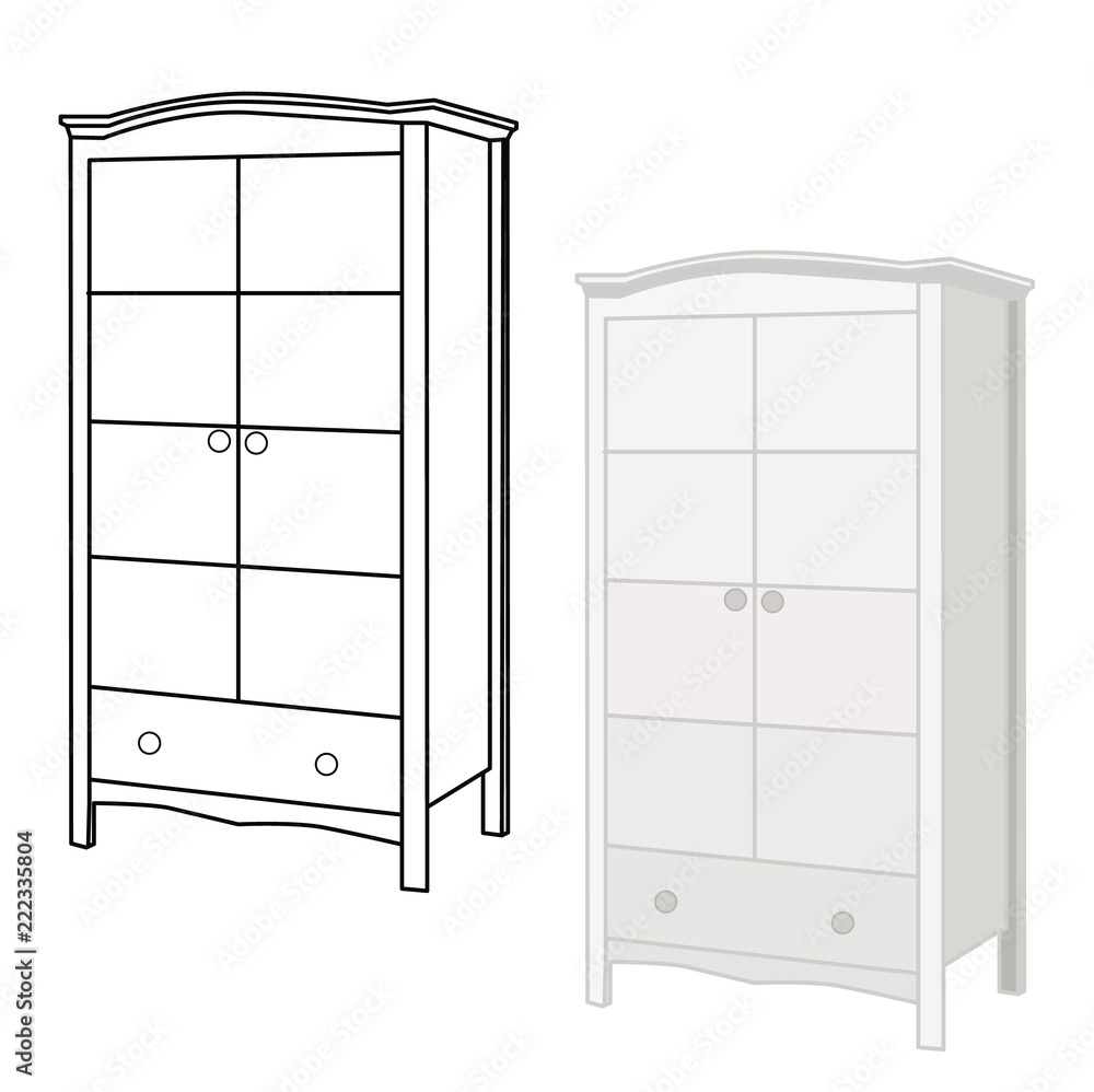 isolated white cupboard isolated white cupboard