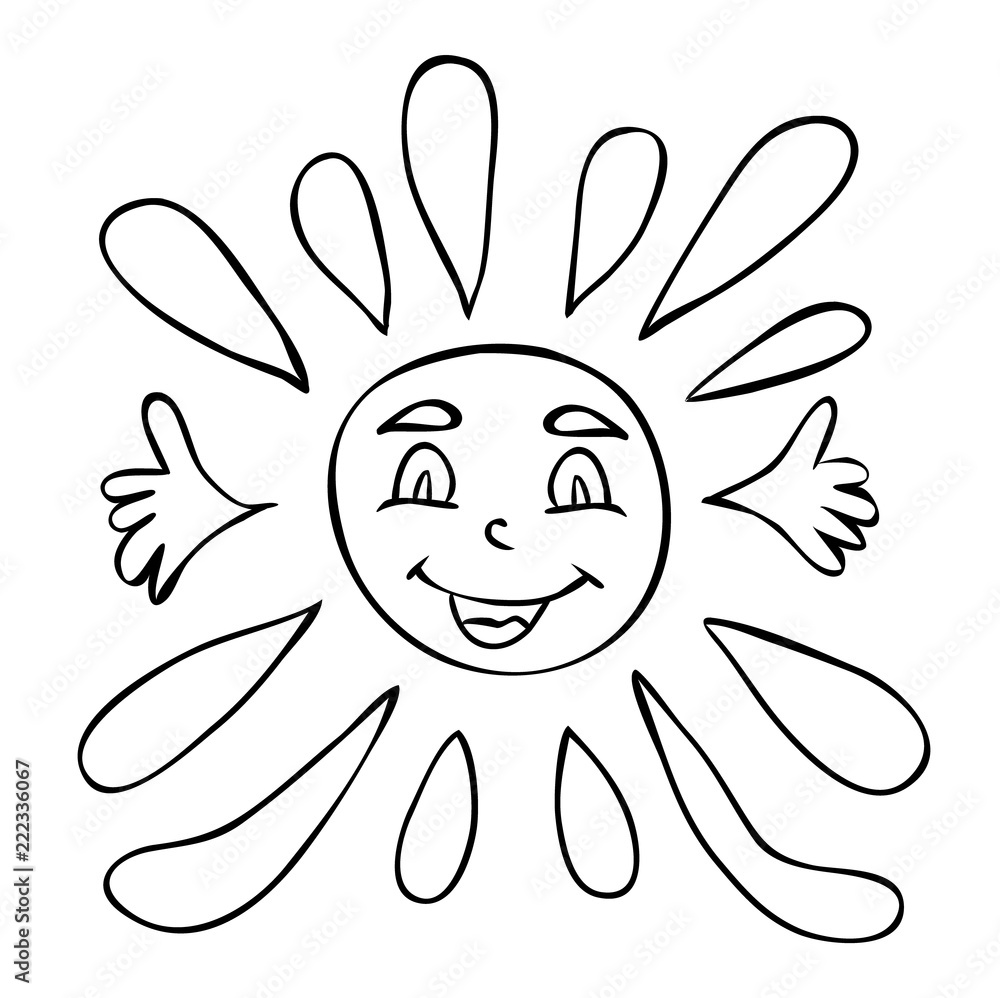 sun character, book coloring pages sun character, book coloring pages