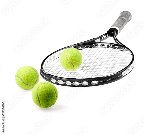 Tennis racquet and tennis balls