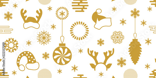 White and golden festive Xmas background.