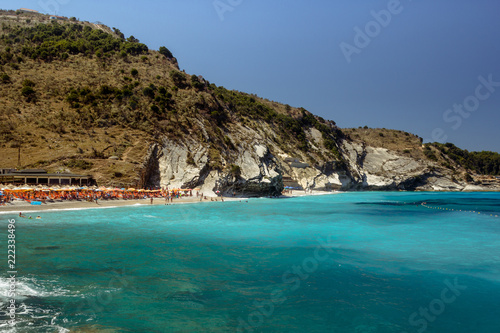 Beautiful beach for a holiday in Albania. Ionian Sea