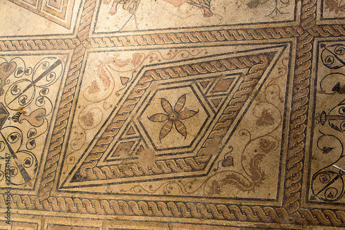 Ancient Roman Floor mosaic The Punishment of Dirce