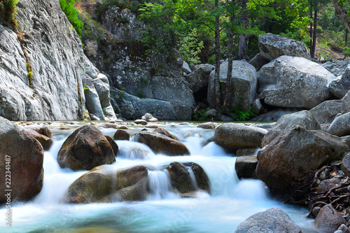 Tablou pe pânză corse (corte) : rivière dans les gorges de la restonica