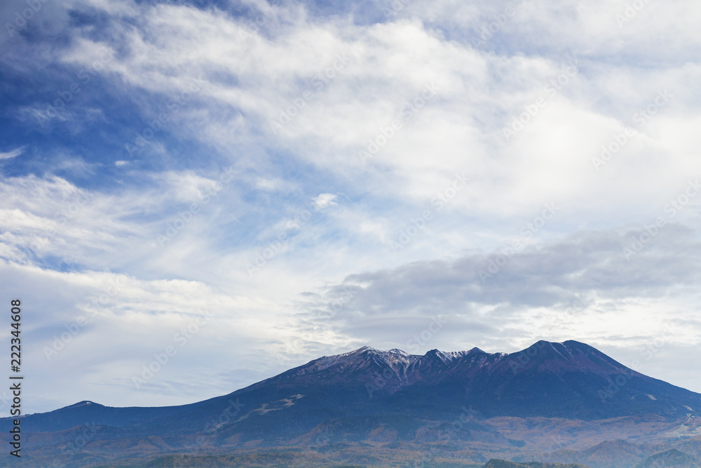 秋の開田高原と御嶽山 秋の開田高原と御嶽山
