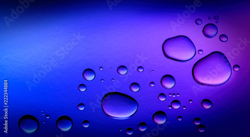 Blue purple Abstract Background with Water Drops