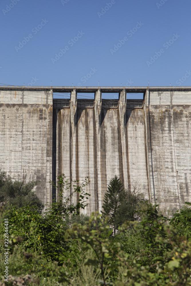 BICAZ, NEAMT, ROMANIA - AUGUST 09, 2018: A view of Bicaz Dam on August 09, 2018 in Bicaz. BICAZ, NEAMT, ROMANIA - AUGUST 09, 2018: A view of Bicaz Dam on August 09, 2018 in Bicaz.