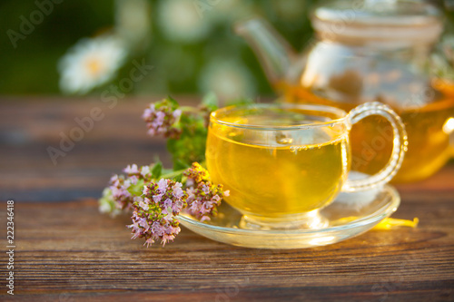 green tea in beautiful cup