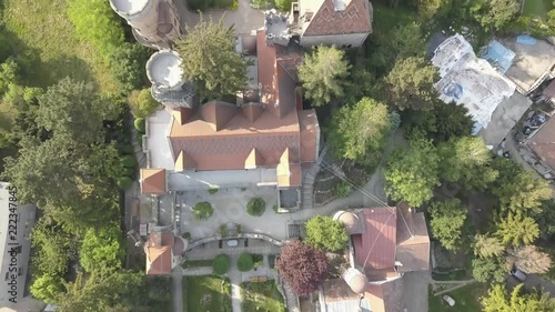 Aerial view to Bory Var, graceful castle built by one man Bory Jeno in the Szekesfehervar, Hungary photo