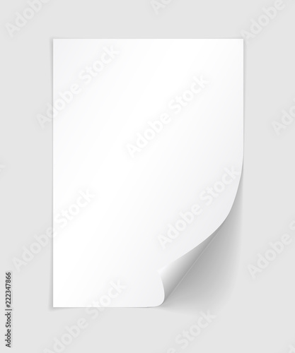 A4 paper with shadow design template, vector