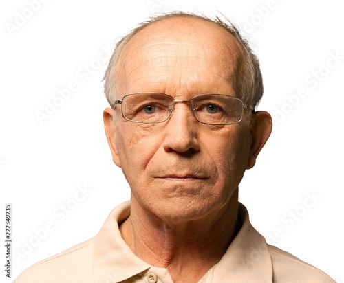 serious grandfather portrait