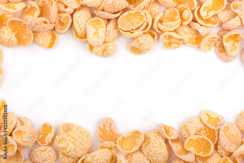 close-up of corn flakes close-up of corn flakes