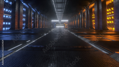 Fototapeta Naklejka Na Ścianę i Meble -  scifi corridor