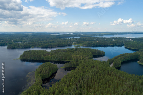 Views from the air of the lakes at Punkaharju Finland © Vilhelm