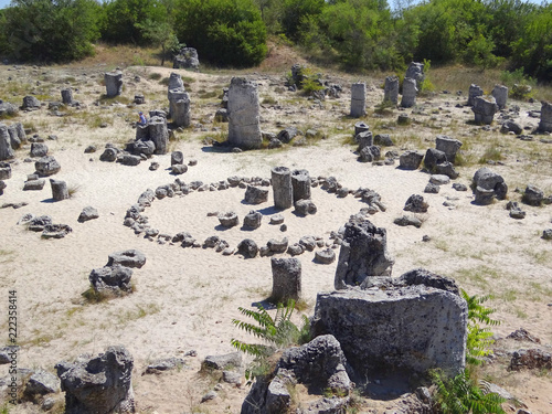 Natural phenomenon Stone forest - Pobiti kamani, In Bulgaria - Circle of life photo