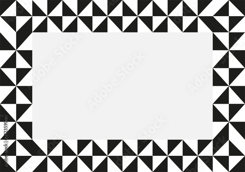Marco de triángulos blanco y negro.