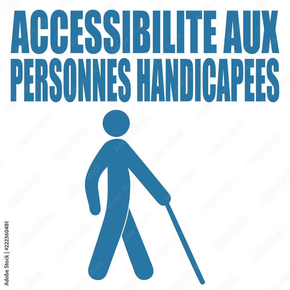 Logo accessibilité aux personnes handicapées.