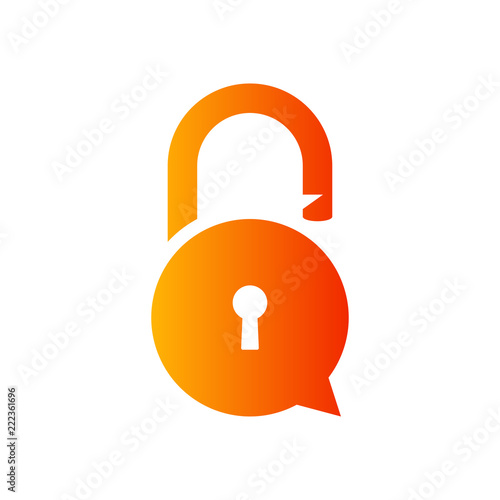 Logotipo conversacion segura en color naranja