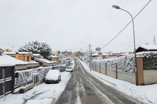 Tableau sur toile Neve Guidonia Montecelio Roma 2018